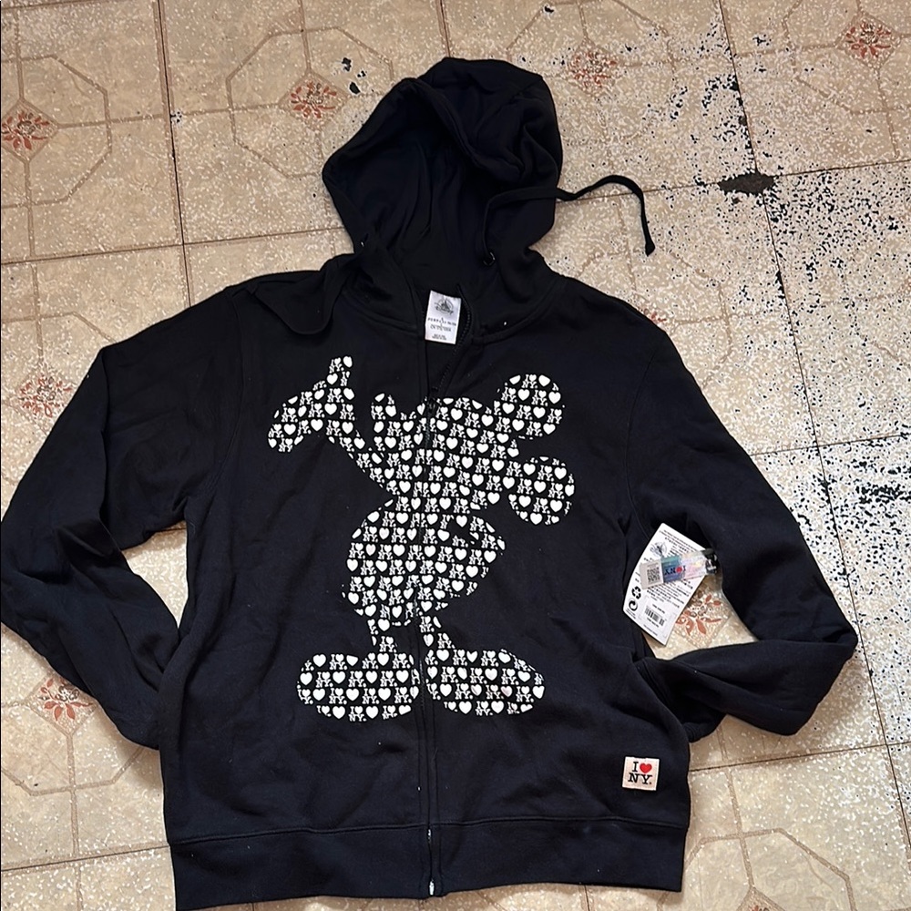 Disney Black Hoodie with Mickey Mouse Design size small brand new with tags.